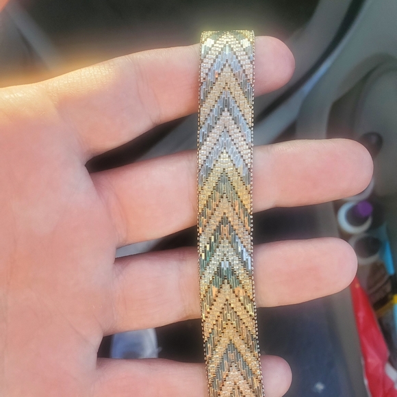 Sterling Silver Riccio Tri Colour Chain Bracelet from Designer Milor - Picture 3 of 6